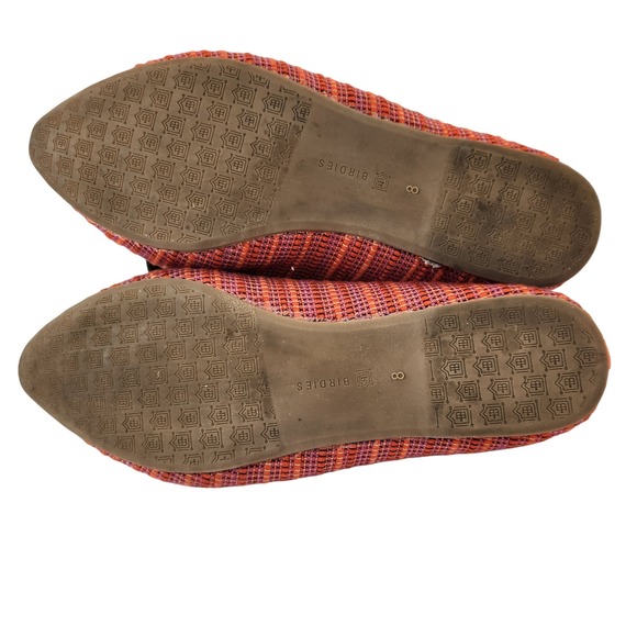 Birdies Womens The Starling Loafer Flats Orange Purple Woven Size 8 Comfort Shoe - Picture 4 of 8